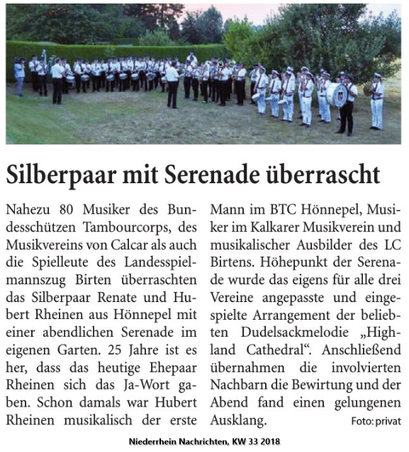 2018 Silberhochzeit Rheinen
